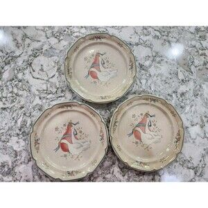 International Tableworks Marmalade Goose Stoneware Salad Plates - Set of 3